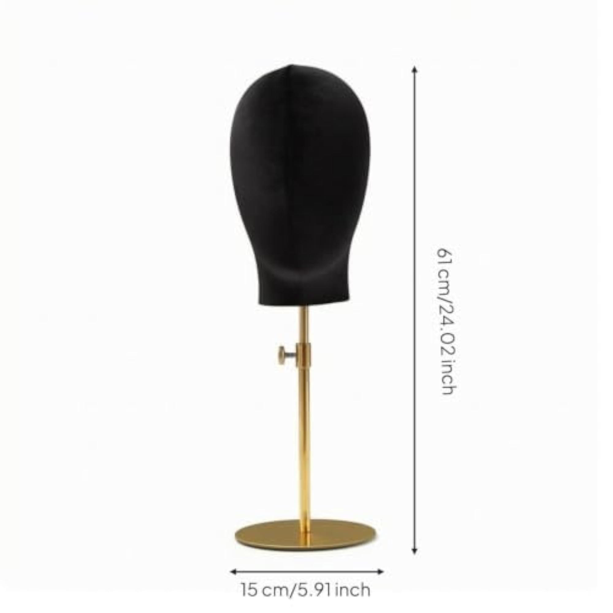 Adjustable Height Professional Mannequin Head with Stable Base